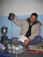 Brahim serves tea